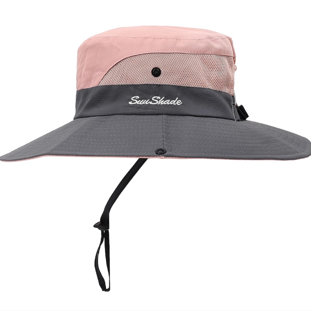 Chic Pink and Gray Accessory Hat